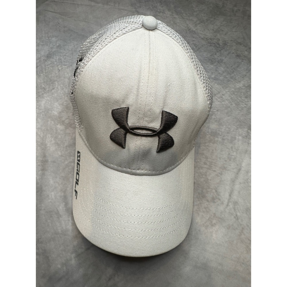 Under Armour Golf Hat Mens MD/LG Gray Mesh Back SA Hispanic Police Officers Cap